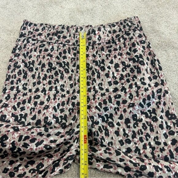 Zara Brown leopard cheetah animal print satin effect jogger pants M NWOT pockets - Picture 8 of 12